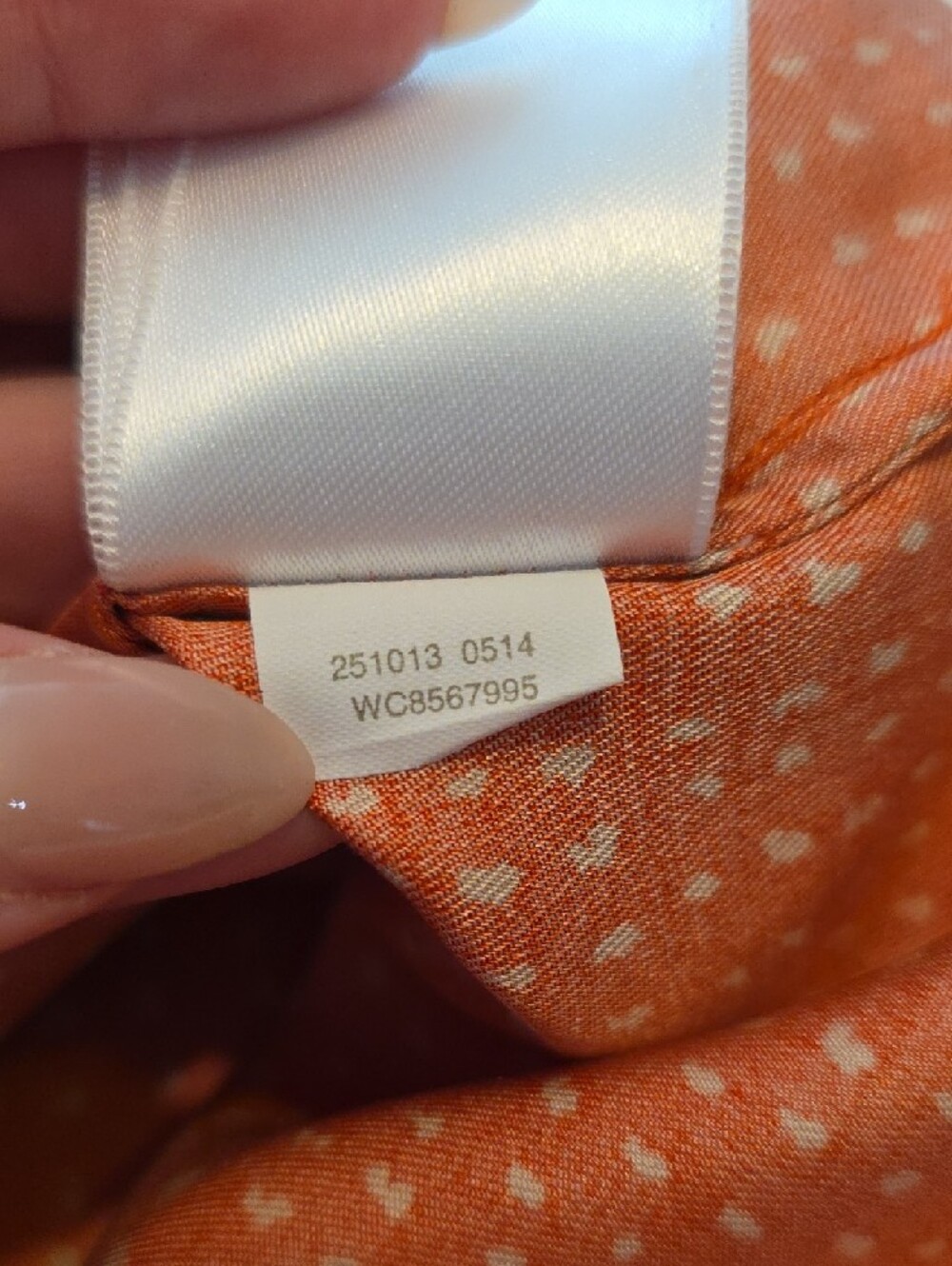 Fossil Silk Sleeveless Popover Tunic Top Coral Red Geometric US 4 Boho Casual - Picture 11 of 12